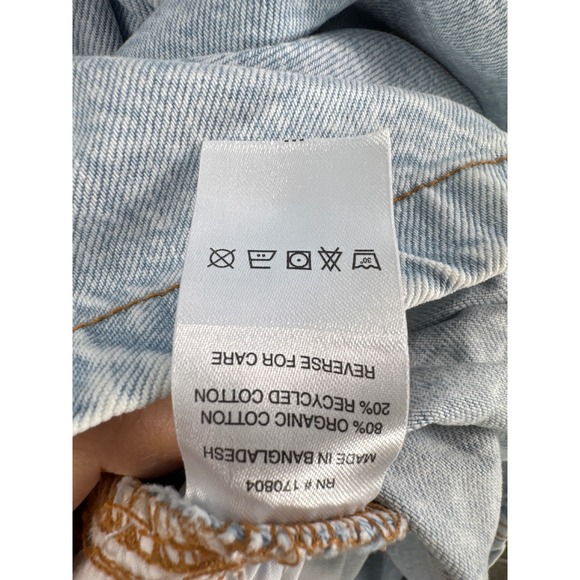 Zara Denim Button down maxi Dress organic cotton ZW Collection sz M - Picture 6 of 7